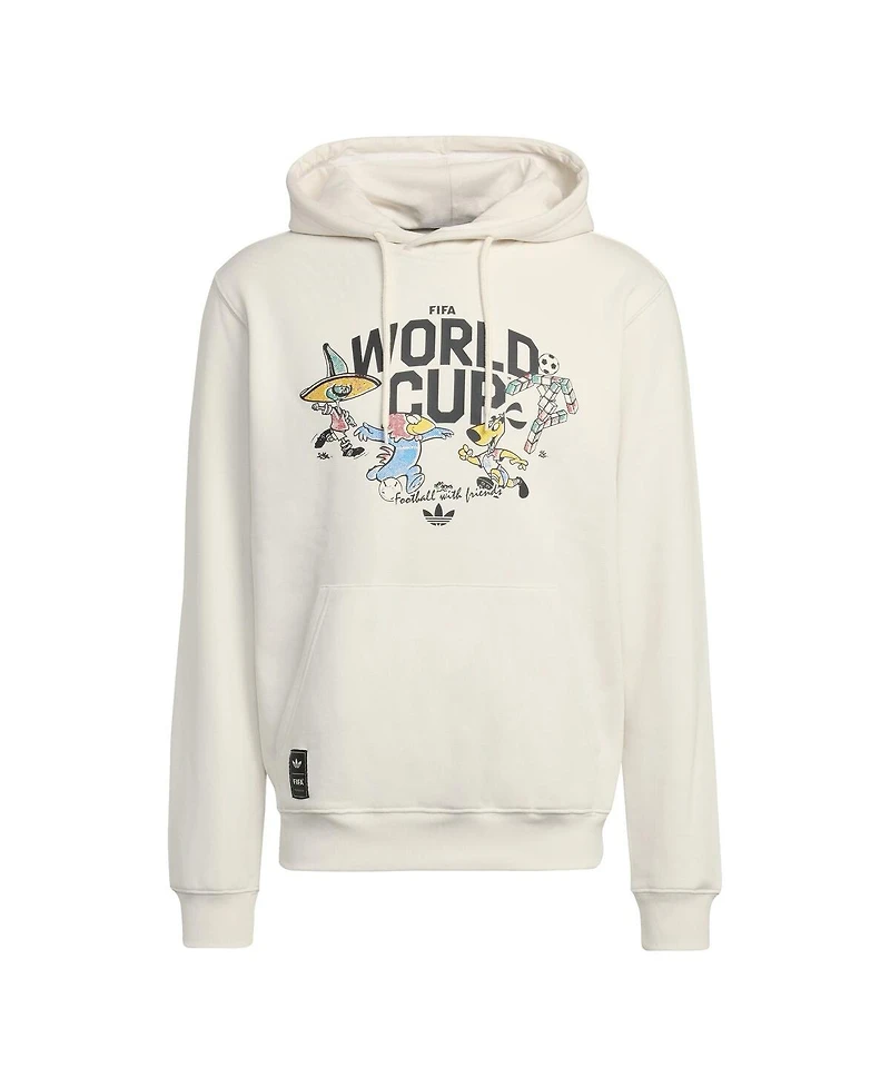 Adidas Men's White Fifa World Cup Historic Mascot Hoodie