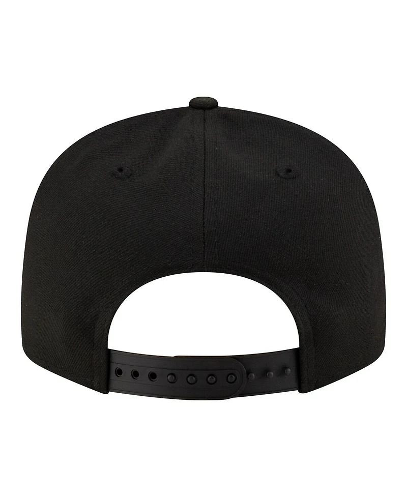 New Era Men's Black/White Detroit Pistons Team 9FIFTY Snapback Hat