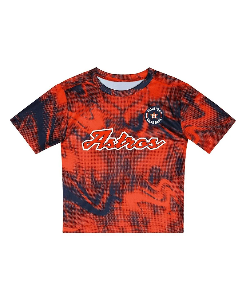 Outerstuff Preschool 2-Piece Orange Houston Astros Hitter Infielder Set