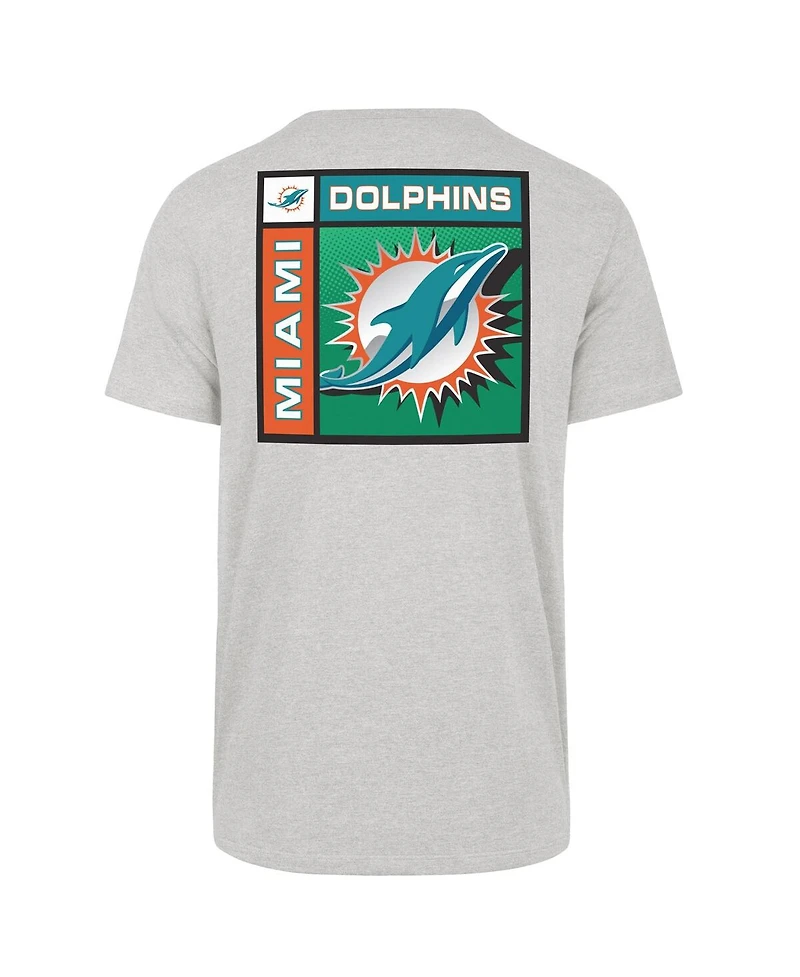 '47 Brand Men's Gray Miami Dolphins Chrome Plate Franklin T-Shirt