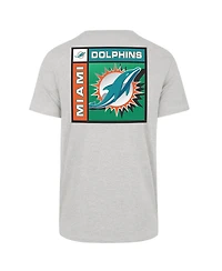 '47 Brand Men's Gray Miami Dolphins Chrome Plate Franklin T-Shirt