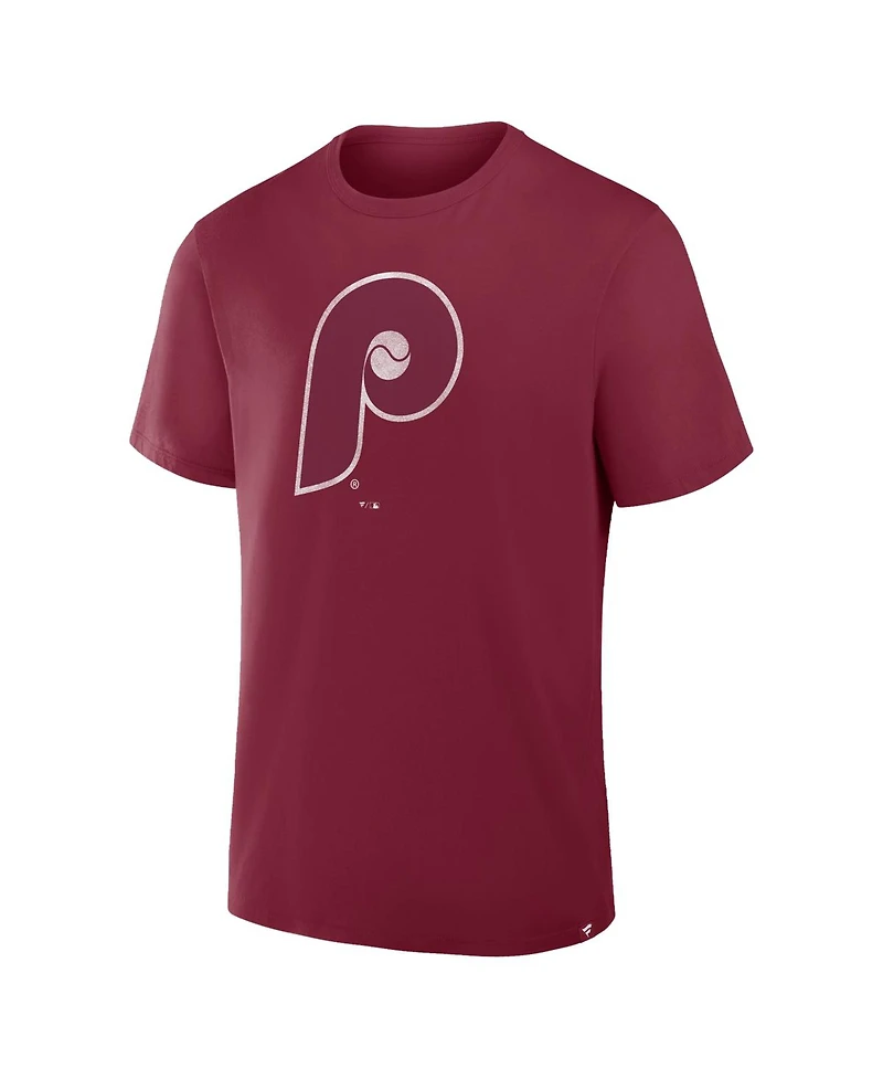 Fanatics Men's Burgundy Philadelphia Phillies Vintage Logo Legacy T-Shirt