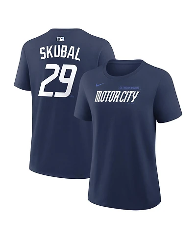 Nike Women's Tarik Skubal Navy Detroit Tigers City Connect Name Number T-Shirt