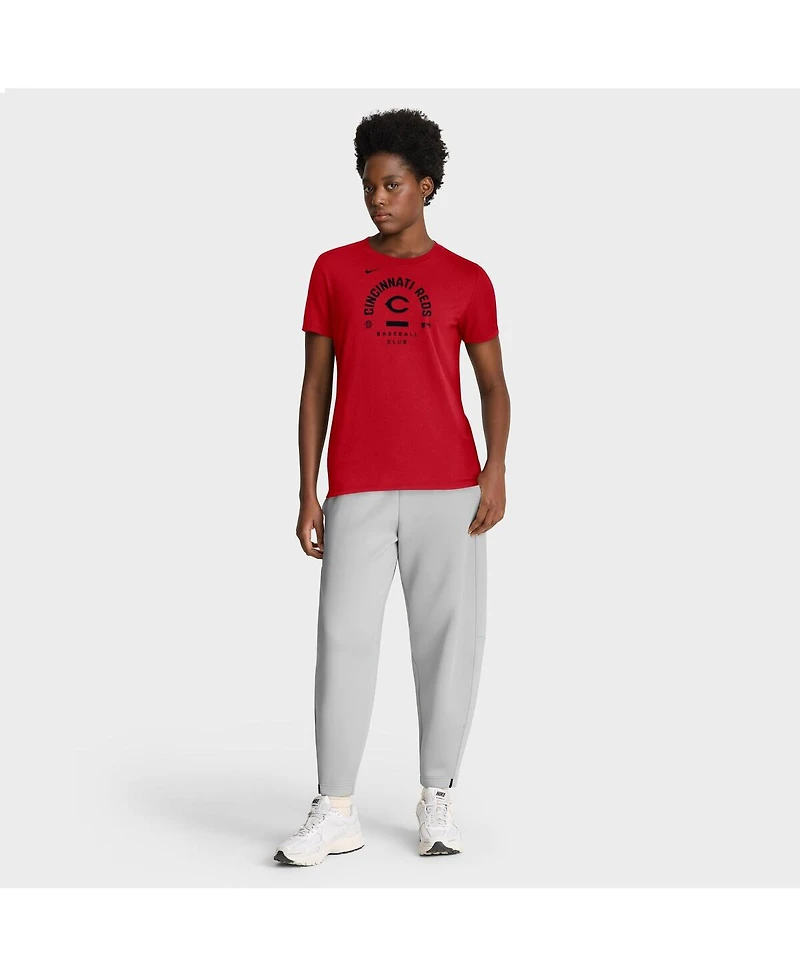 Nike Women's Red Cincinnati Reds Authentic Collection Early Work Tri-Blend Dri-fit T-Shirt