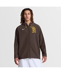Nike Men's Brown San Diego Padres Authentic Collection Raglan Therma-fit Full-Zip Hooded Jacket