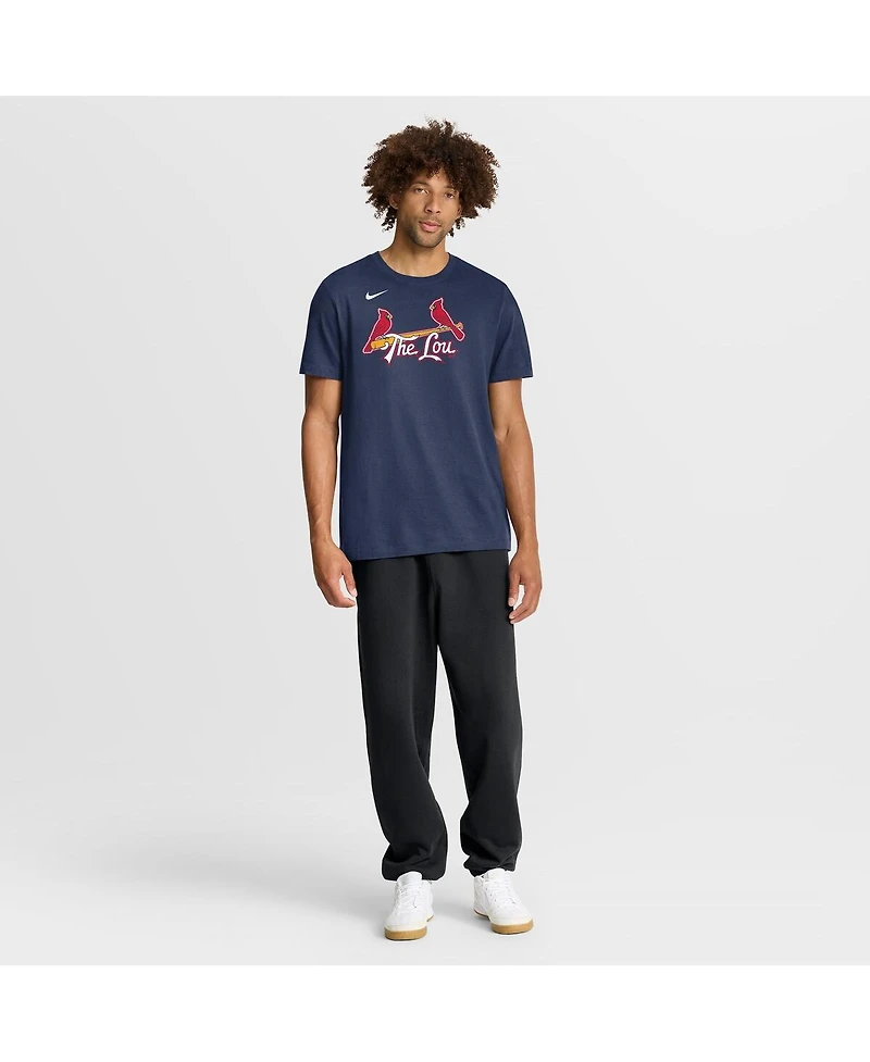 Nike Men's Navy St. Louis Cardinals City Connect Large Logo T-Shirt