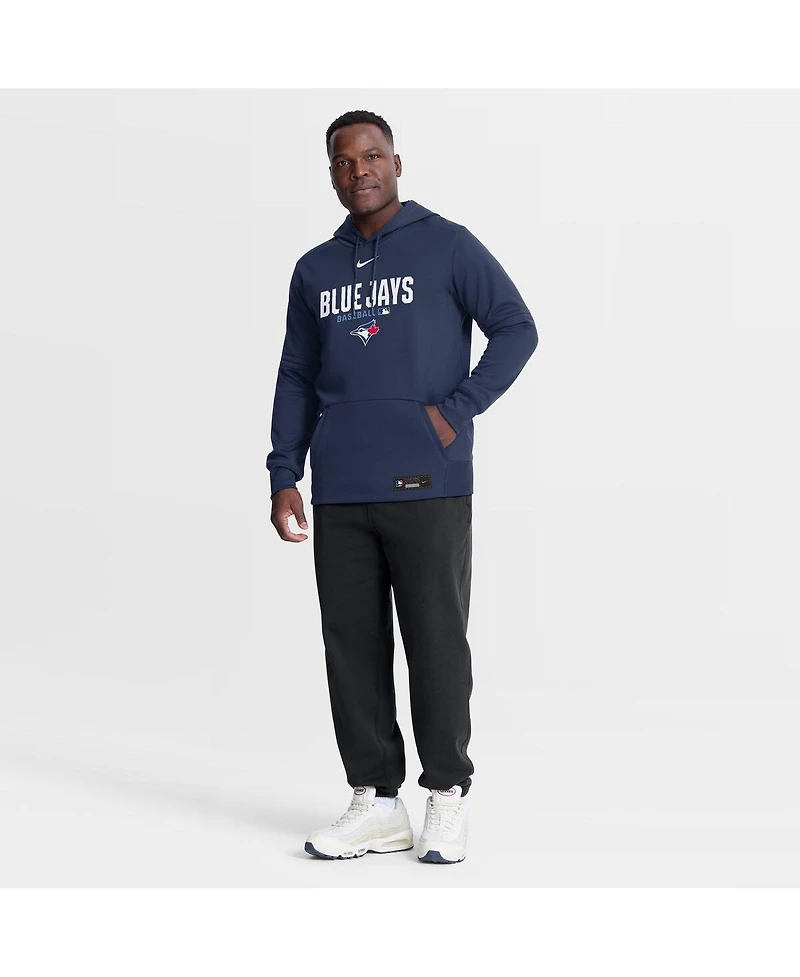 Nike Men's Navy Toronto Blue Jays Authentic Collection Therma-fit Hoodie