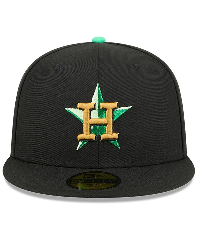 New Era Men's Black Houston Astros 2026 St. Patrick's Day 59FIFTY Fitted Hat