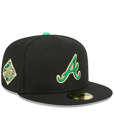 New Era Men's Black Atlanta Braves 2026 St. Patrick's Day 59FIFTY Fitted Hat