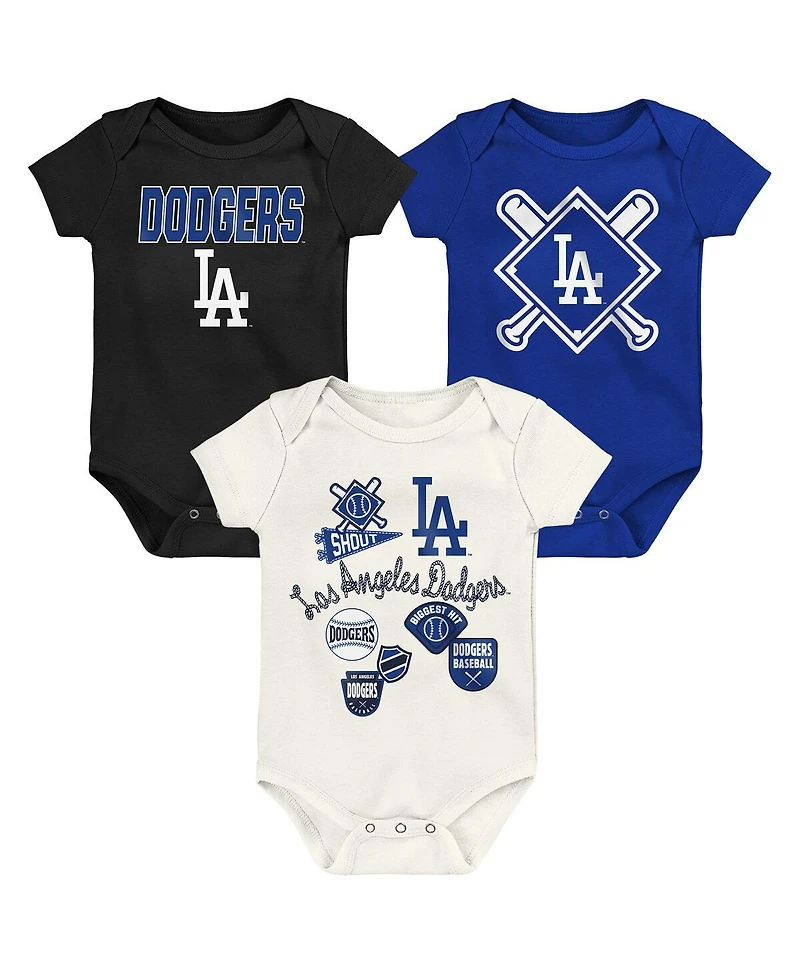Outerstuff Baby Boys and Girls 3-Piece Los Angeles Dodgers Home Plate Creeper Set
