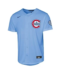 Nike Big Boys and Girls Light Blue Chicago Cubs Alternate 2 Stadium Jersey