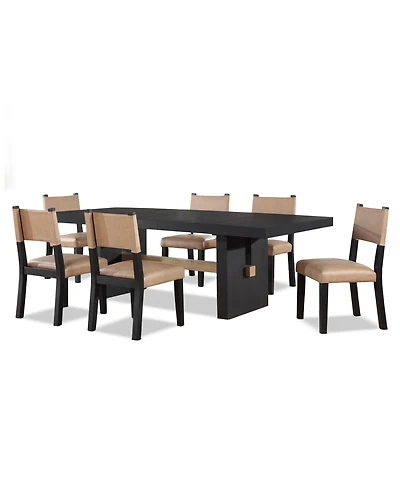 Macai 7-Pc. Wood Dining Set