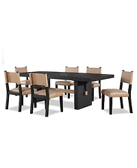 Macai 7-Pc. Wood Dining Set