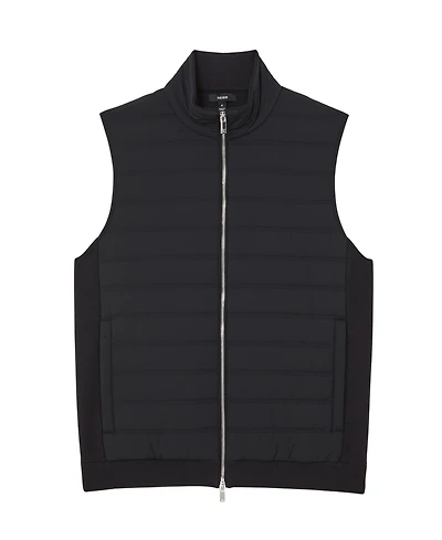 Reiss Men's Funnel-Neck Quilted Knit Gilet