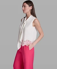 Bcbg Women's Sleeveless Tie-Neck Top