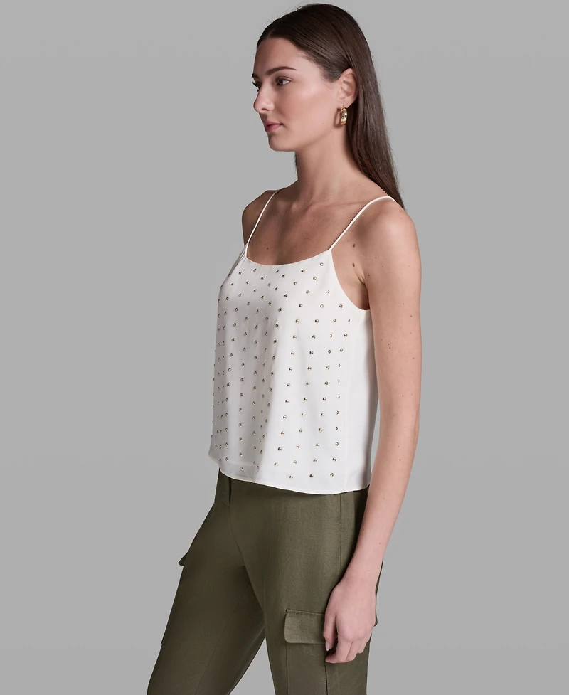 Bcbg Women's Studded Scoop Neck Cami Top