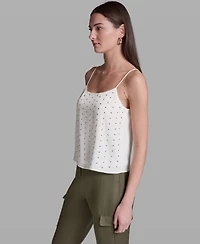 Bcbg Women's Studded Scoop Neck Cami Top