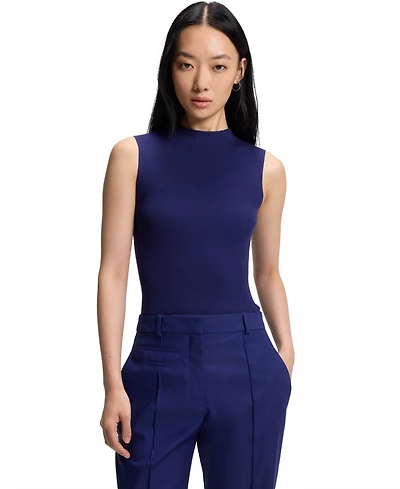 Boss by Hugo Women's Sleeveless Mock-Neck Top