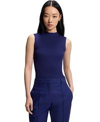 Boss by Hugo Women's Sleeveless Mock-Neck Top