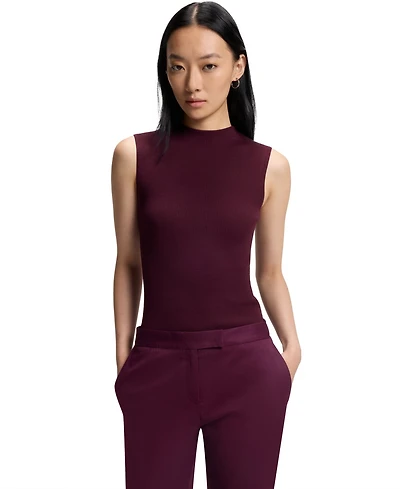 Boss by Hugo Women's Sleeveless Mock-Neck Top