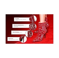 London Rag Women's Dunari Diamante Embellished Microfiber Boots