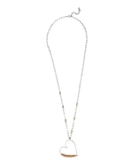 Robert Lee Morris Soho Two-Tone Heart Pendant Necklace