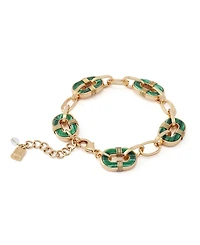 Robert Lee Morris Soho Malachite Reversible Link Bracelet