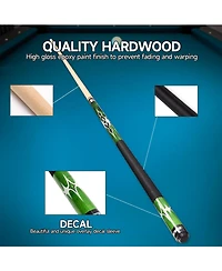 Gse Games & Sports Expert 58" 2-Piece Canadian Maple Hardwood Billiard Pool Cue Stick for Men/Women