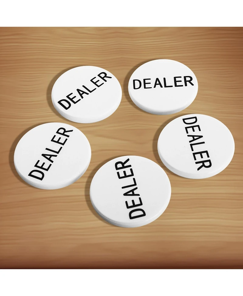Gse Games & Sports Expert 5 packs 2" Casino Texas Hold em Poker Game Dealer Puck for Gambling Card Games,Texas Hold