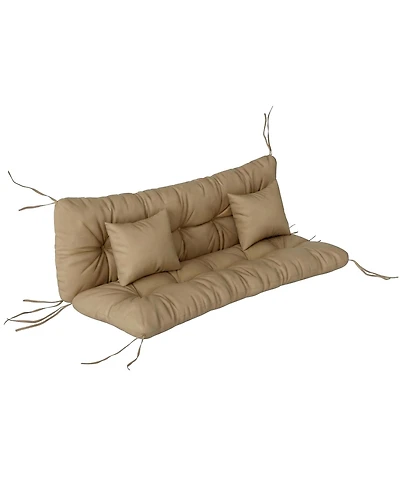 Outsunny Indoor Outdoor Chair Cushions with Back, Pillows