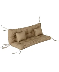 Outsunny Indoor Outdoor Chair Cushions with Back, Pillows