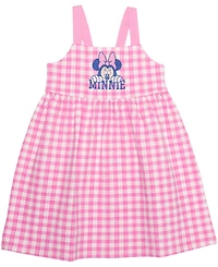 Hybrid Girls' 2T-6X Minnie Mouse Gingham Sleeveless Dress
