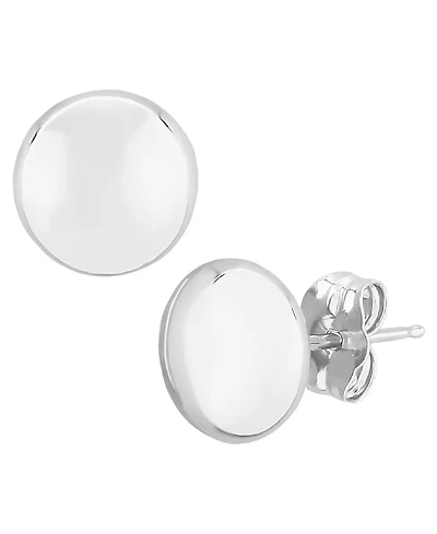 Flat Ball Stud Earrings (7mm) 14k Yellow or White Gold