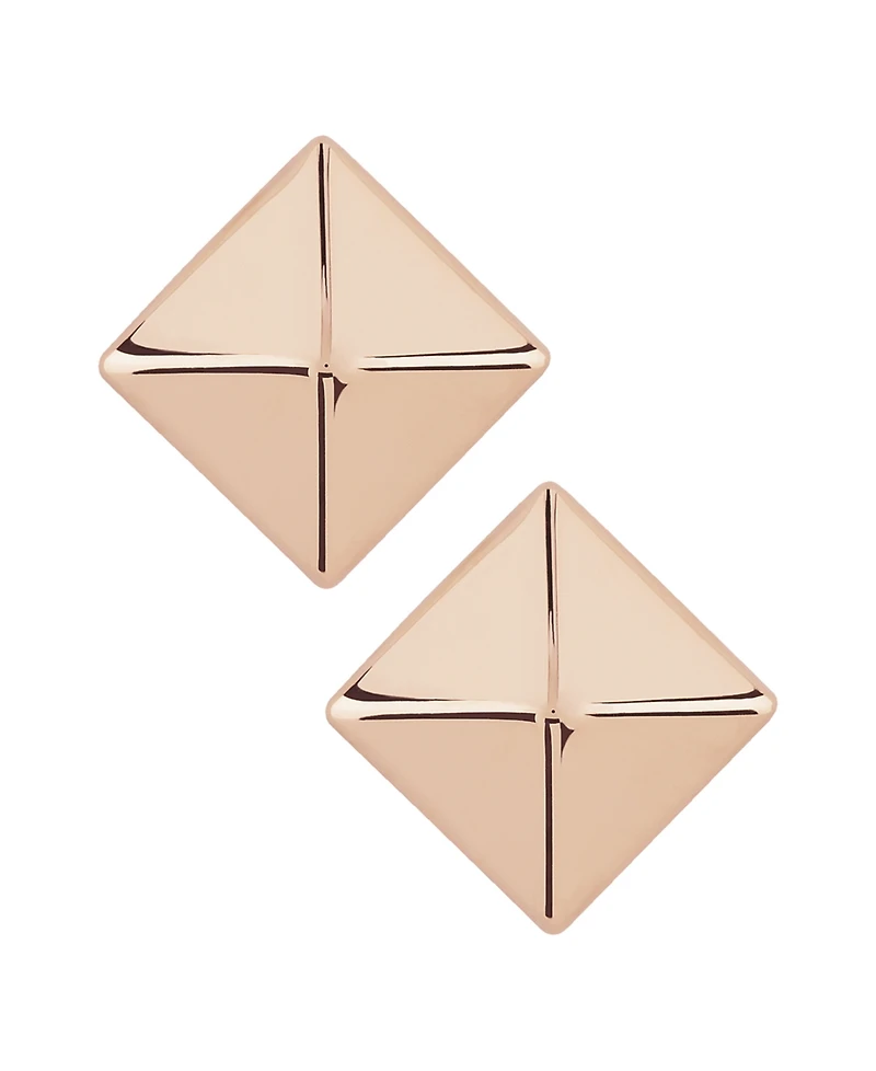 Pyramid Stud Earrings 14k Gold, White or Rose Gold