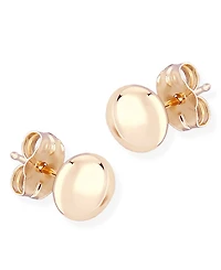 14k Gold Earrings, Flat Ball Stud (5mm)