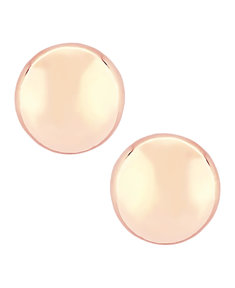 Flat Ball Stud Earrings (7mm) 14k Yellow or White Gold