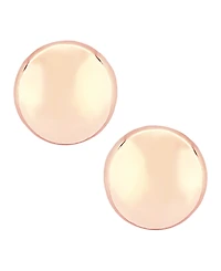 Flat Ball Stud Earrings (7mm) 14k Yellow or White Gold