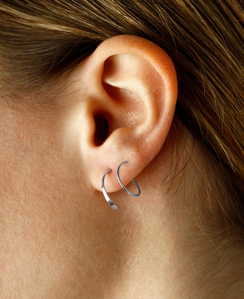 Endless Wire Cuff Earrings Set 14k Gold