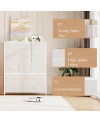 gaomon 15 Drawer Dresser, 15 Drawers Dresser for Bedroom,Tall Fabric Storage Cabinet with Multiple Drawers,Space-Saving Chest of Drawers for Bedroom