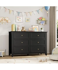 gaomon Drawer Dresser for Bedroom, Large Dresser with Deep Drawers & Metal Knobs