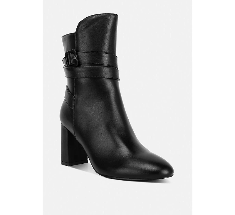 Cobra Womens Buckle Strap Embellished Ankle Boots