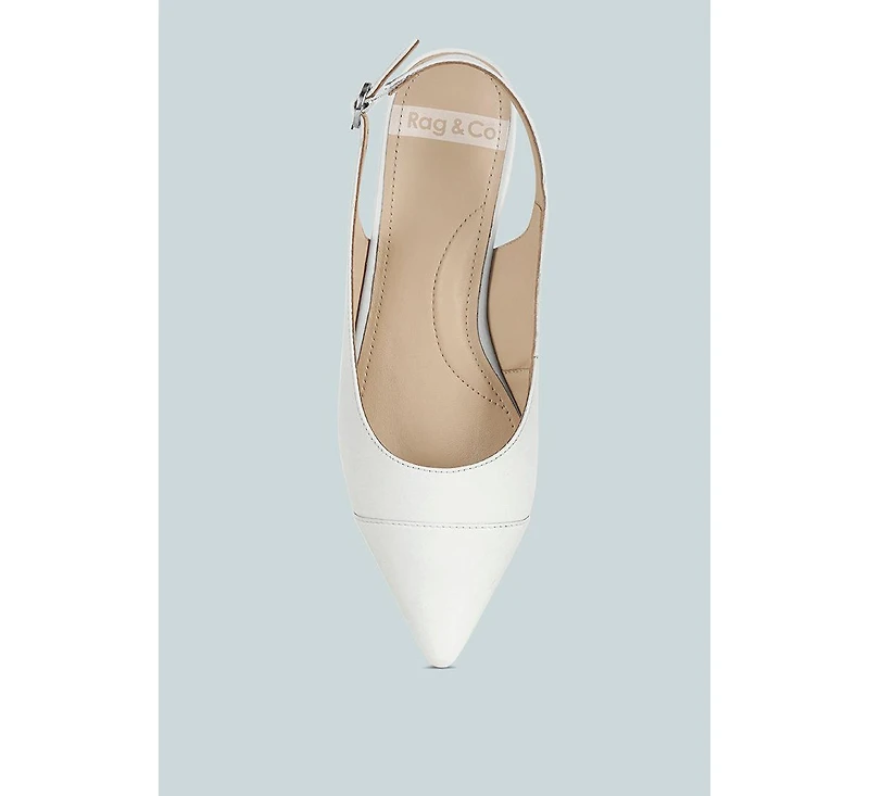 Uwaha Genuine Leather & Real Suede Slingback Flats