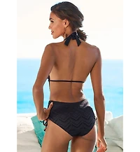 Lascana Women's Plunge Crochet One Piece Swimsuit Bra Sizing