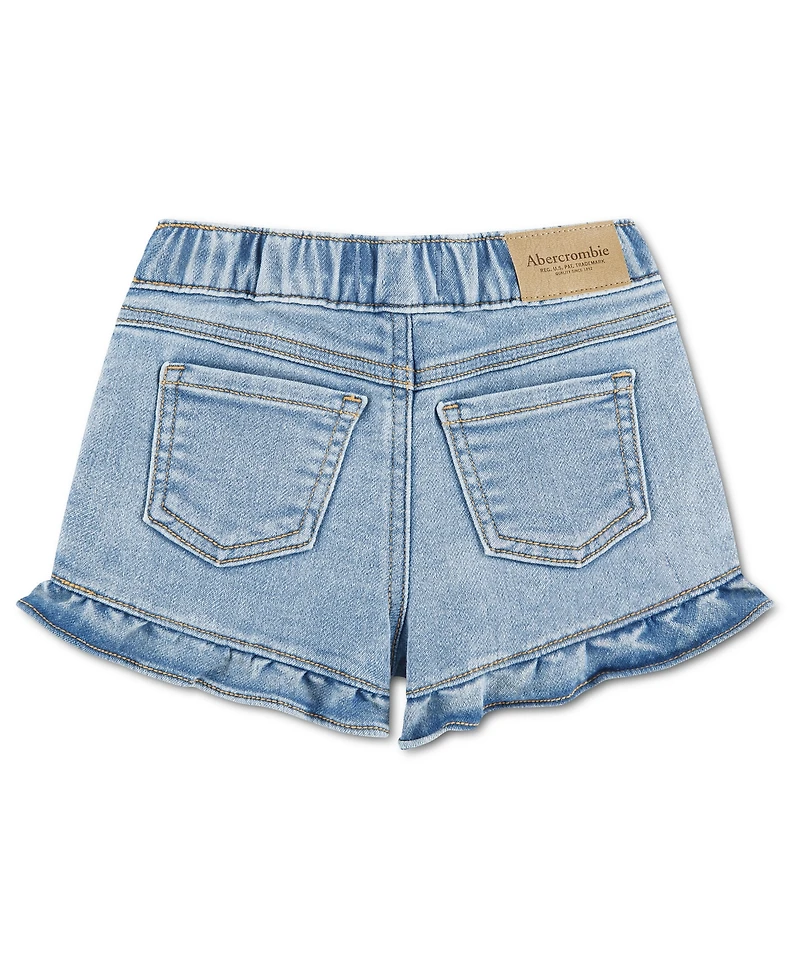 abercrombie kids Baby Girls' Pull-On Denim Ruffle Shorts