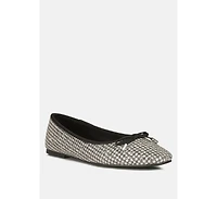 harriet glitter faux leather flat ballerinas