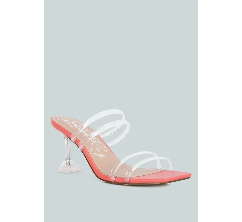 Nightfall Clear Spool Heel Sandal