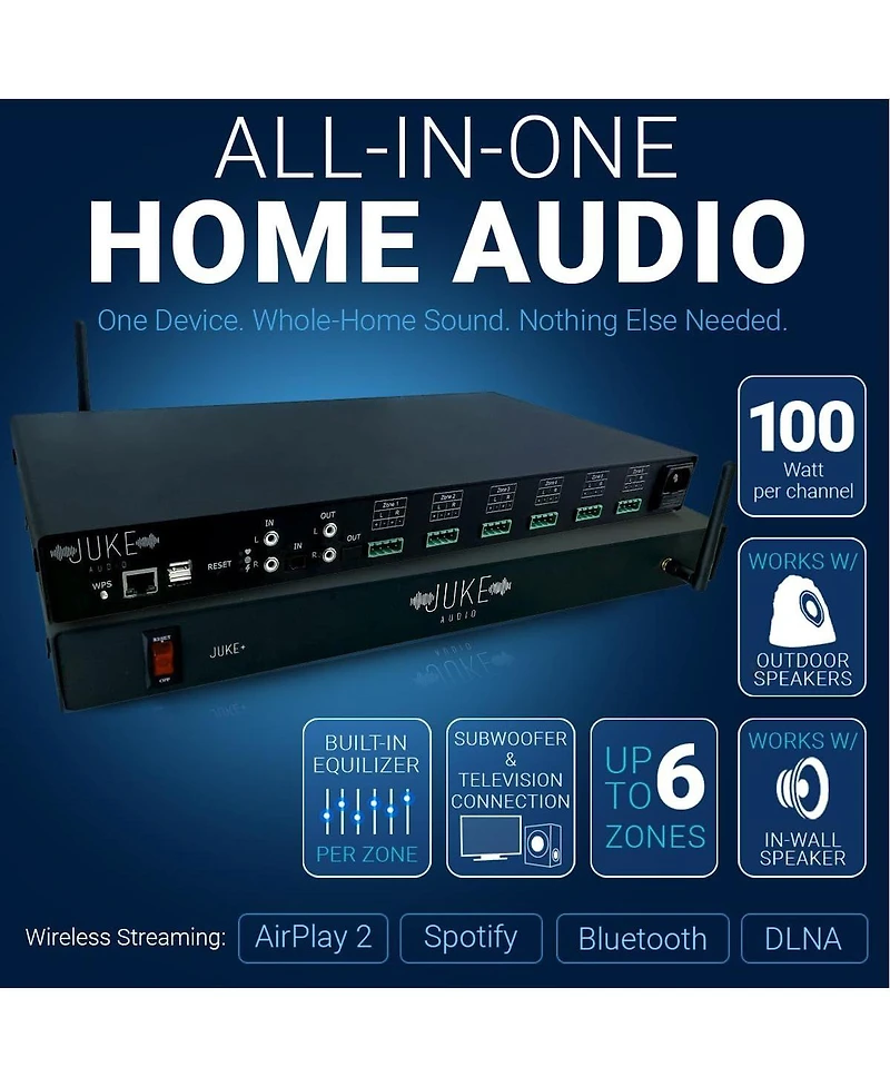 Juke Audio Juke+ 12ch Amplifier with Built-in Music Streaming (2026)