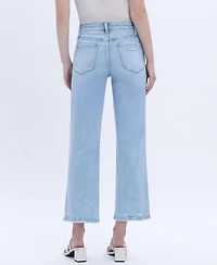 Vervet Women's High Rise Crop Slim Wide Leg Jeans