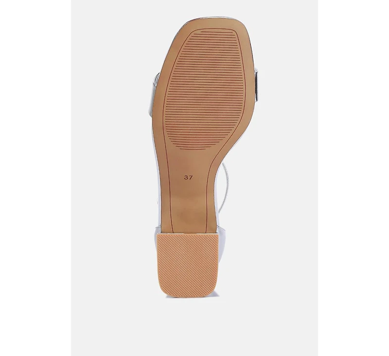 Makena Metallic Block Heel Sandals