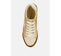 London Rag Jumping jacks Metallic Faux Leather Star Sneakers